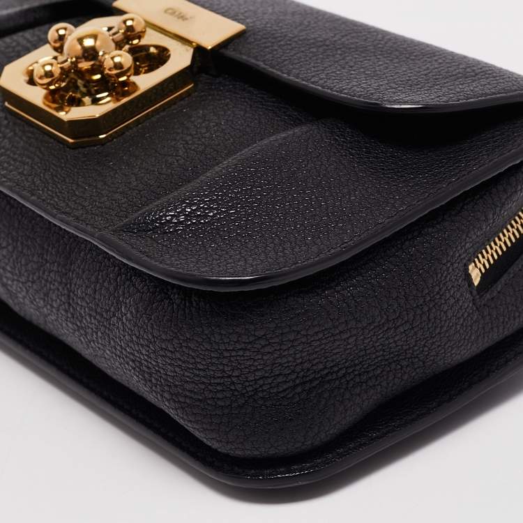 مملوكة مسبقًا Chloe Black Leather Elsie Crossbody Bag