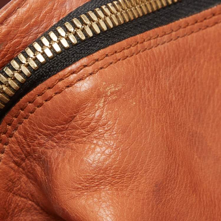 Pre Owned Chloe Brown Leather Double Zip Shoulder Bag