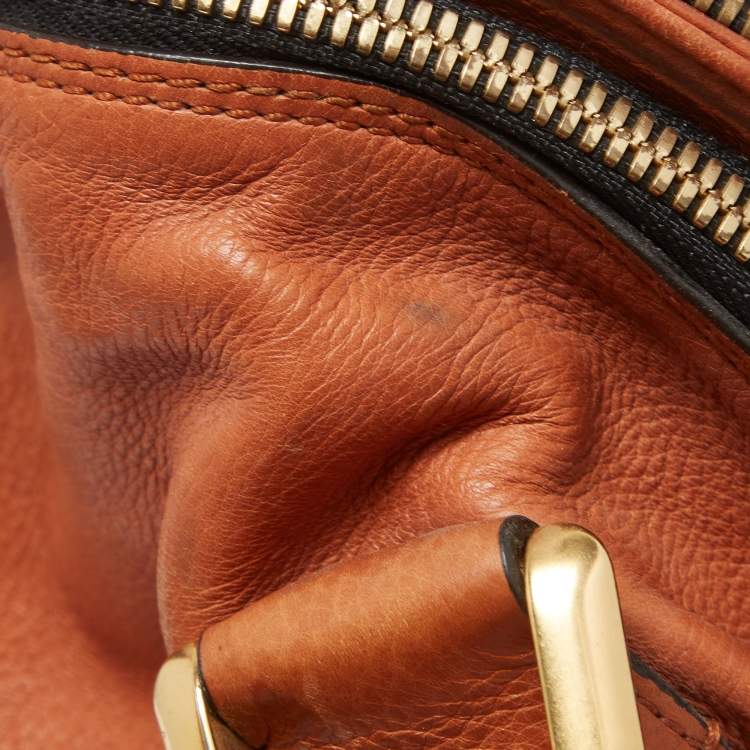 Pre Owned Chloe Brown Leather Double Zip Shoulder Bag