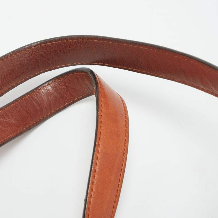 Pre Owned Chloe Brown Leather Double Zip Shoulder Bag