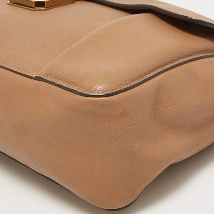 Pre Owned Chloe Brown Leather Large Elsie Shoulder Bag