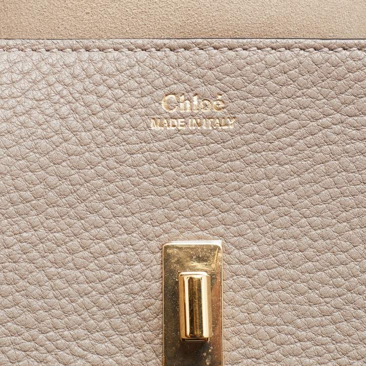 Pre Owned Chloe Grey Leather Nano Drew Shoulder Bag