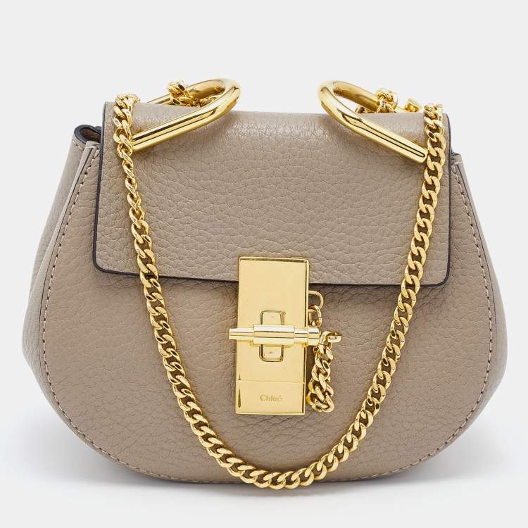 Chloé - Drew Abstract White Leather Mini Shoulder Bag