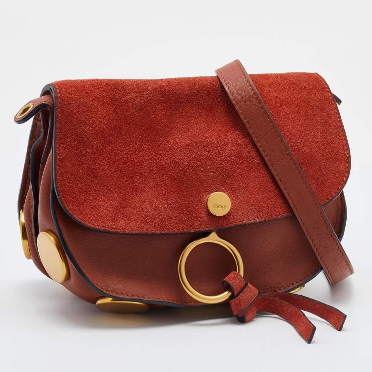 Pre Owned Chloe Tan Leather Mini Kurtis Shoulder Bag