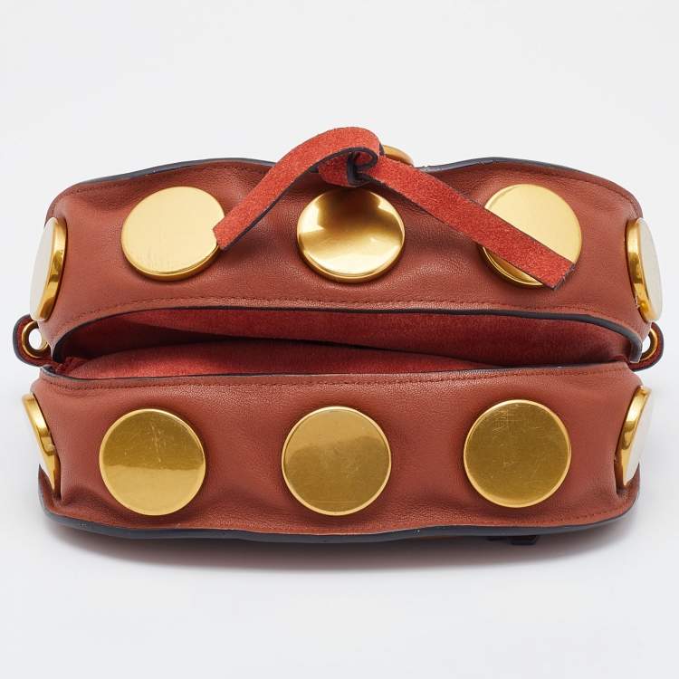 Pre Owned Chloe Tan Leather Mini Kurtis Shoulder Bag