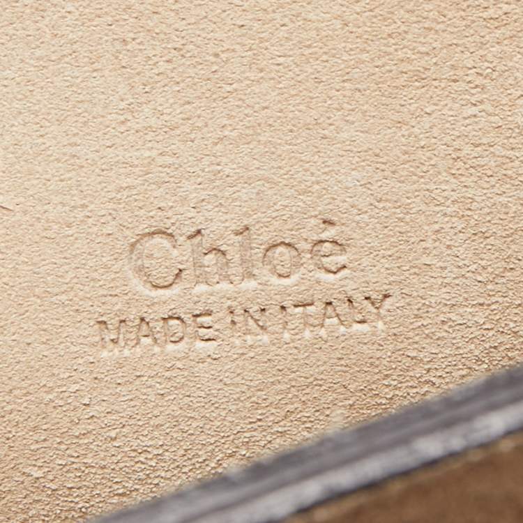 Pre Owned Chloe Brown Leather and Suede Medium Faye Shoulder Bag