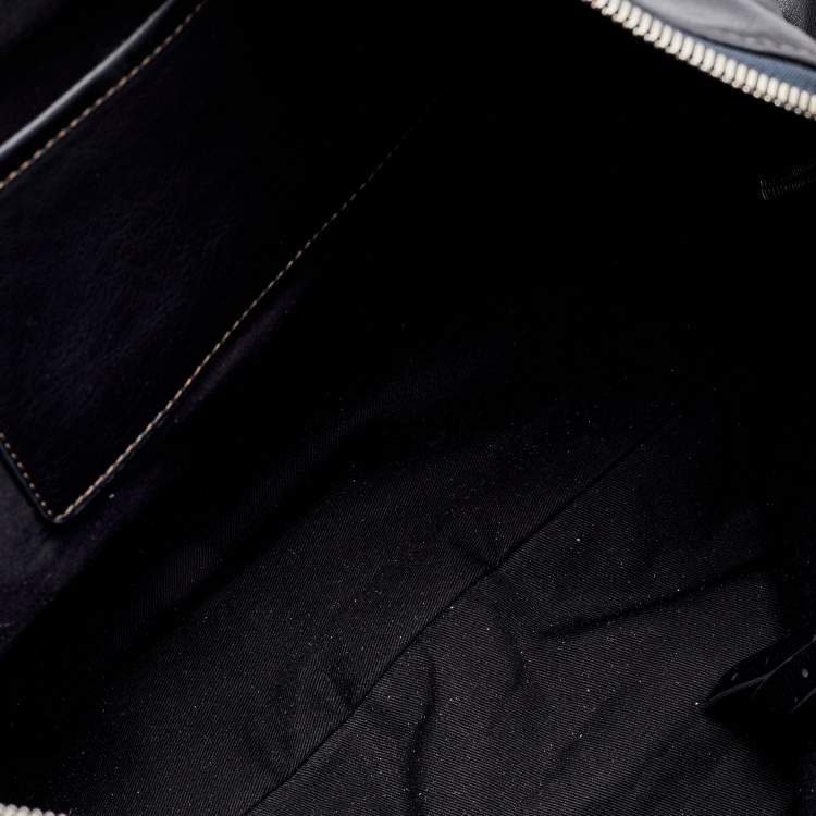 Pre Owned Chloe Black Leather Zip Weekender Bag