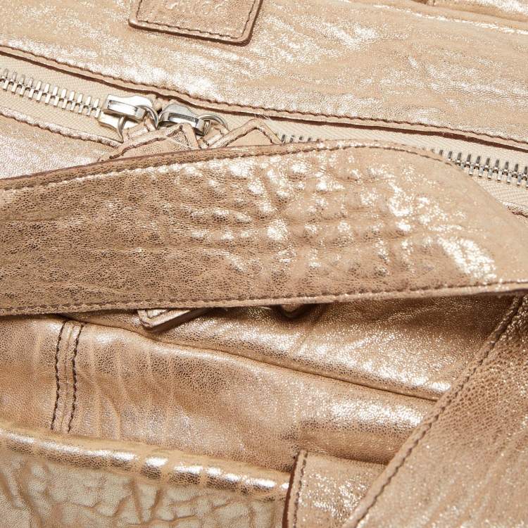 Pre Owned Chloe Gold Leather Saskia Satchel