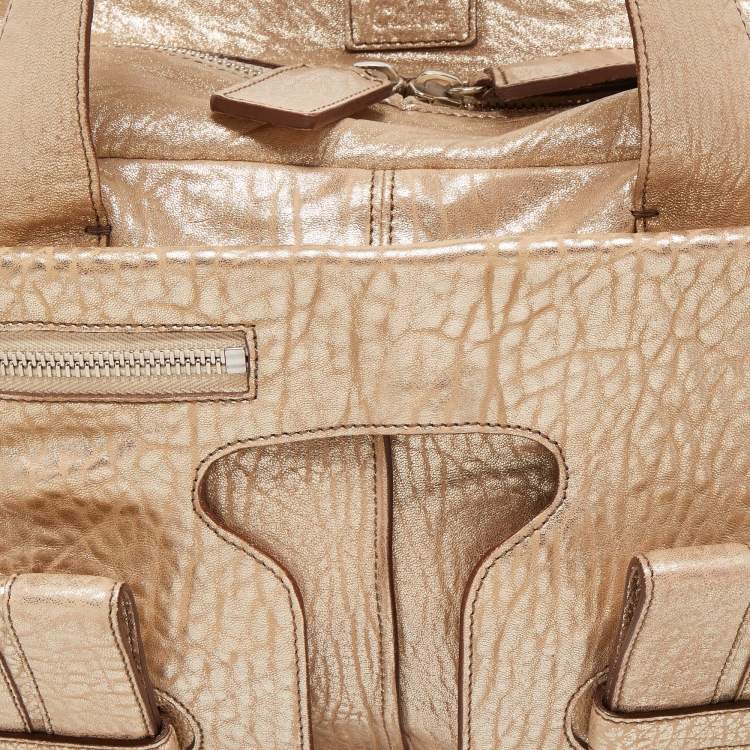 Pre Owned Chloe Gold Leather Saskia Satchel