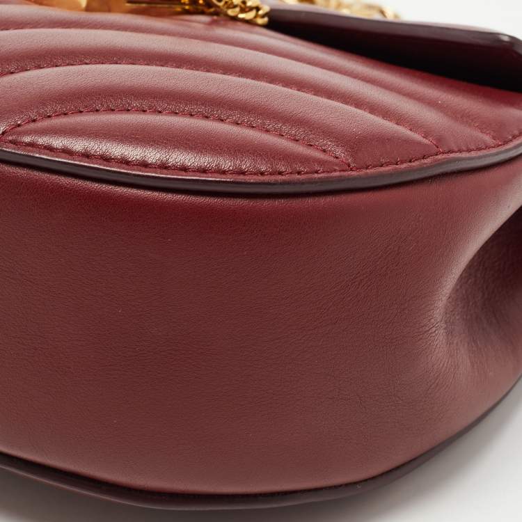 Pre Owned Chloe Burgundy Leather Medium Drew Bijou Shoulder Bag