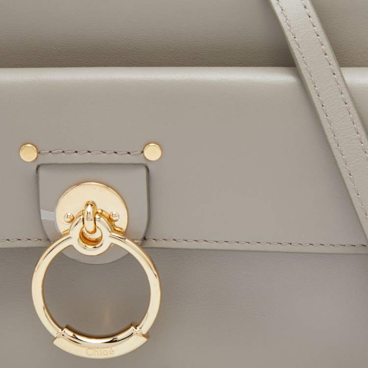 Pre Owned Chloe Grey Leather Tess Crossbody Bag