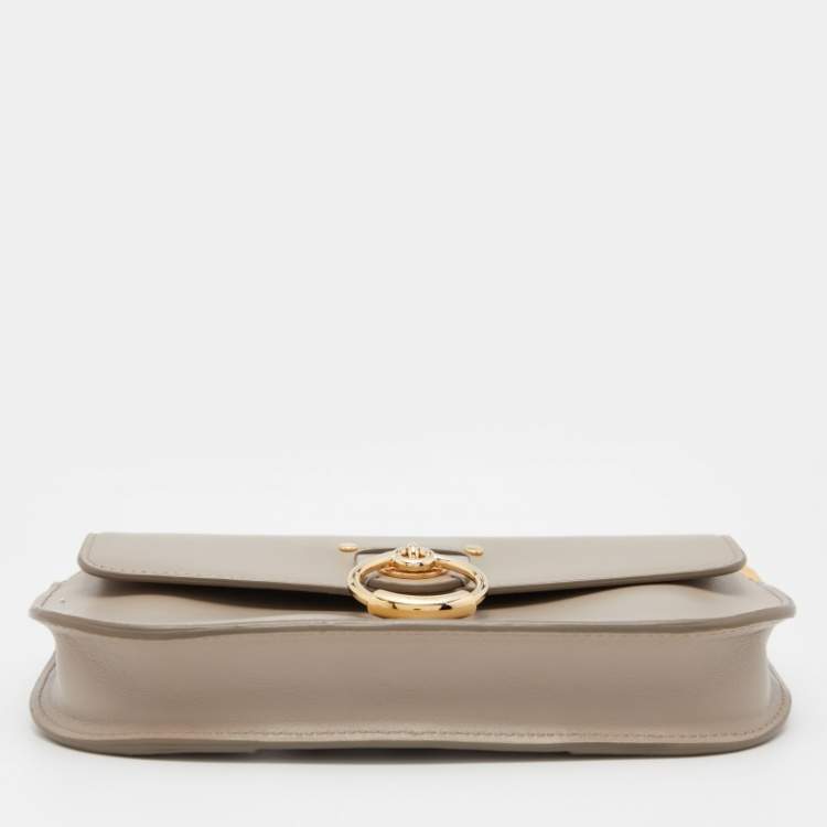 Pre Owned Chloe Grey Leather Tess Crossbody Bag