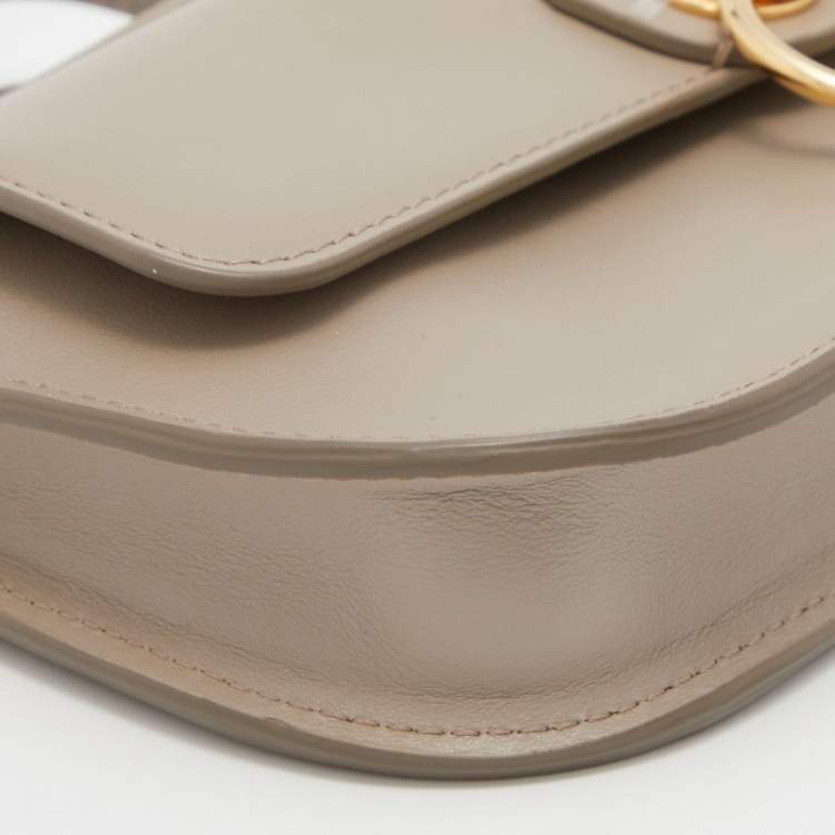 Pre Owned Chloe Grey Leather Tess Crossbody Bag