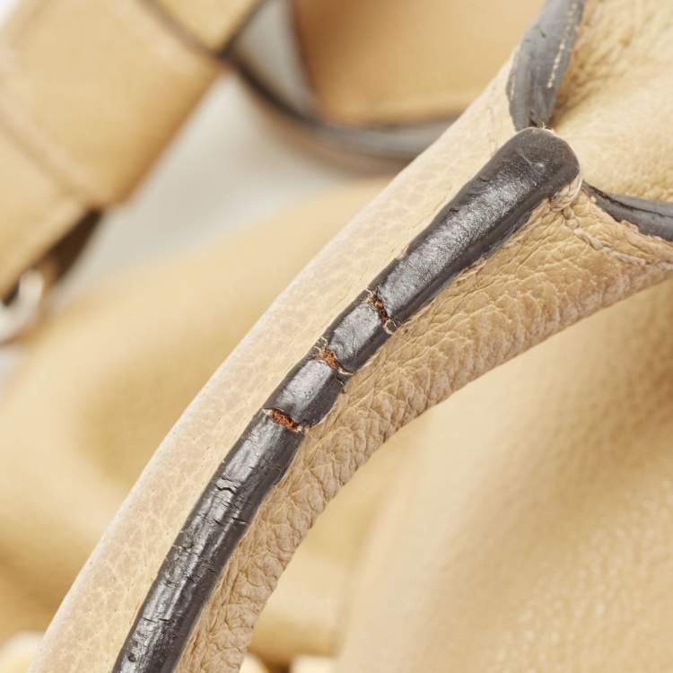 Pre Owned Chloe Olive Green Leather Elsie Top Handle Bag