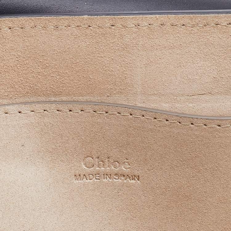 Pre Owned Chloe Black Leather and Suede Small Faye Shoulder Bag