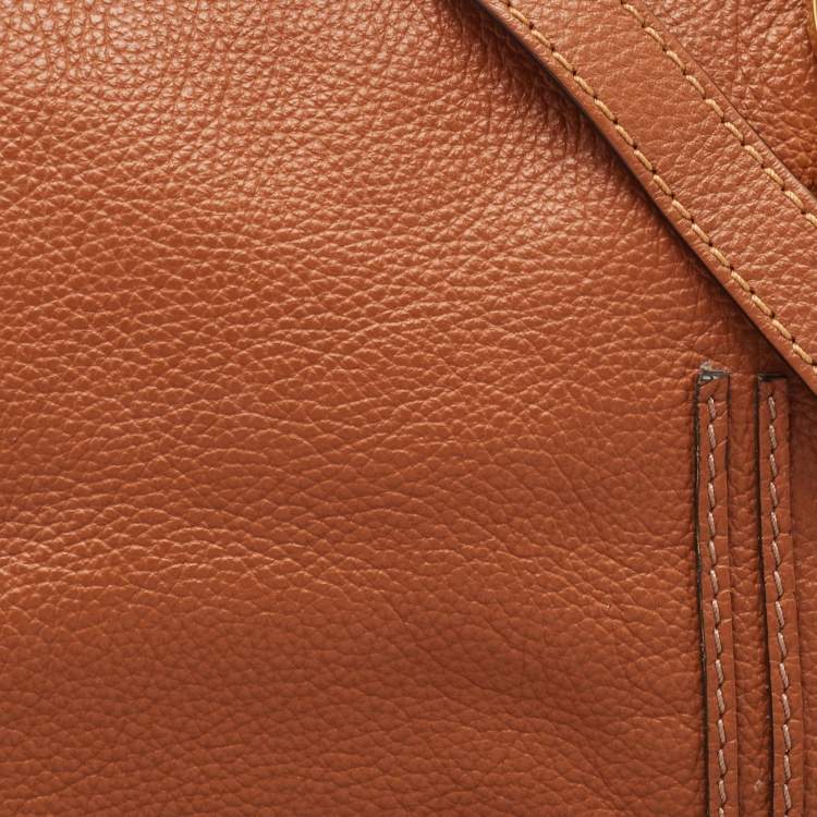 Pre Owned Chloe Brown Leather Medium Marcie Top Handle Bag