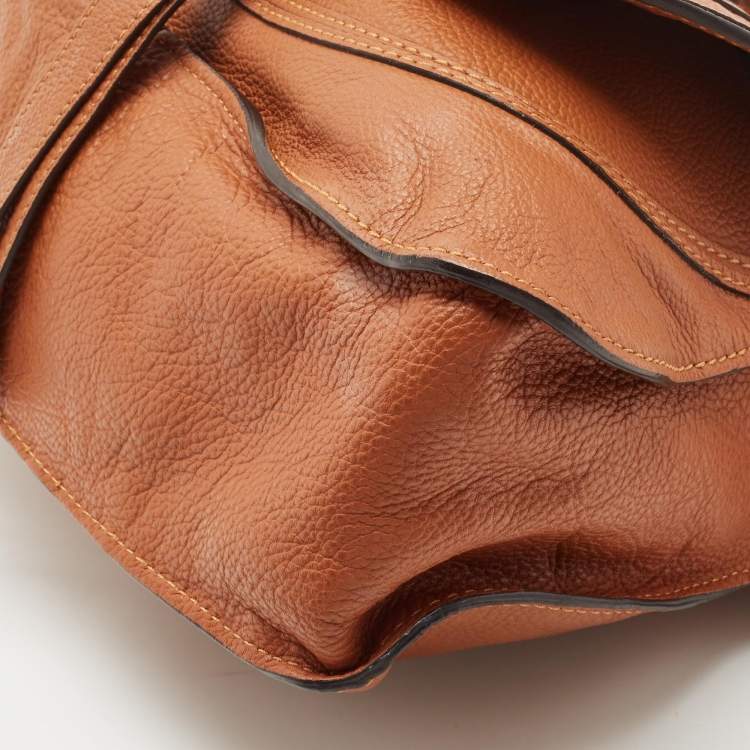 Pre Owned Chloe Brown Leather Medium Marcie Top Handle Bag