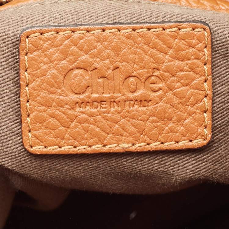Pre Owned Chloe Brown Leather Medium Marcie Top Handle Bag