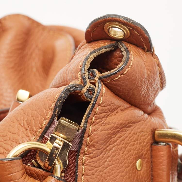 Pre Owned Chloe Brown Leather Medium Marcie Top Handle Bag