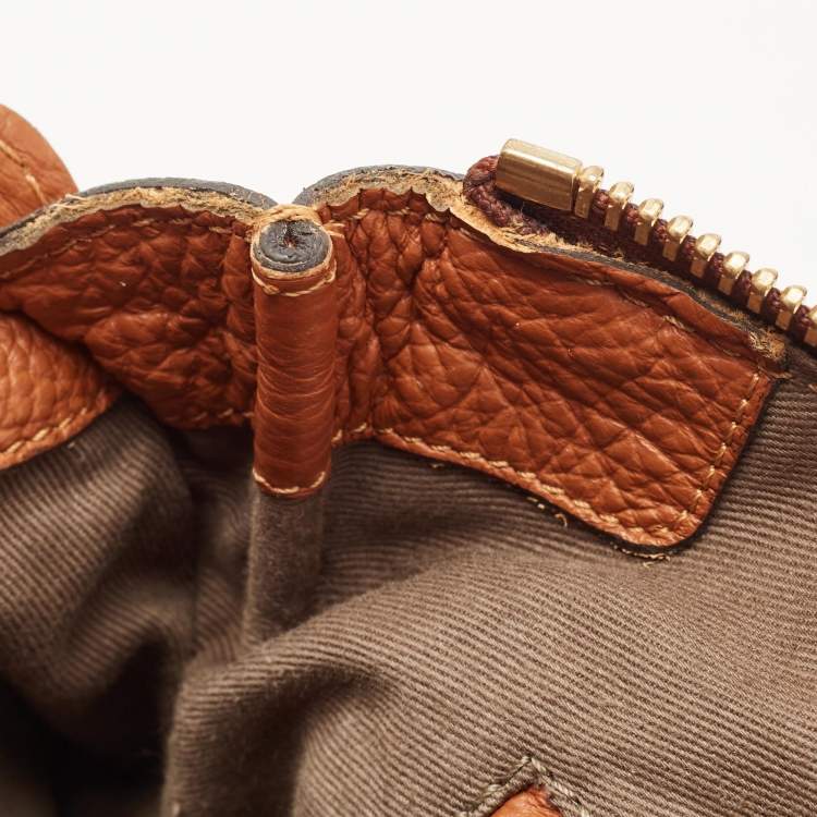 Pre Owned Chloe Brown Leather Medium Marcie Top Handle Bag