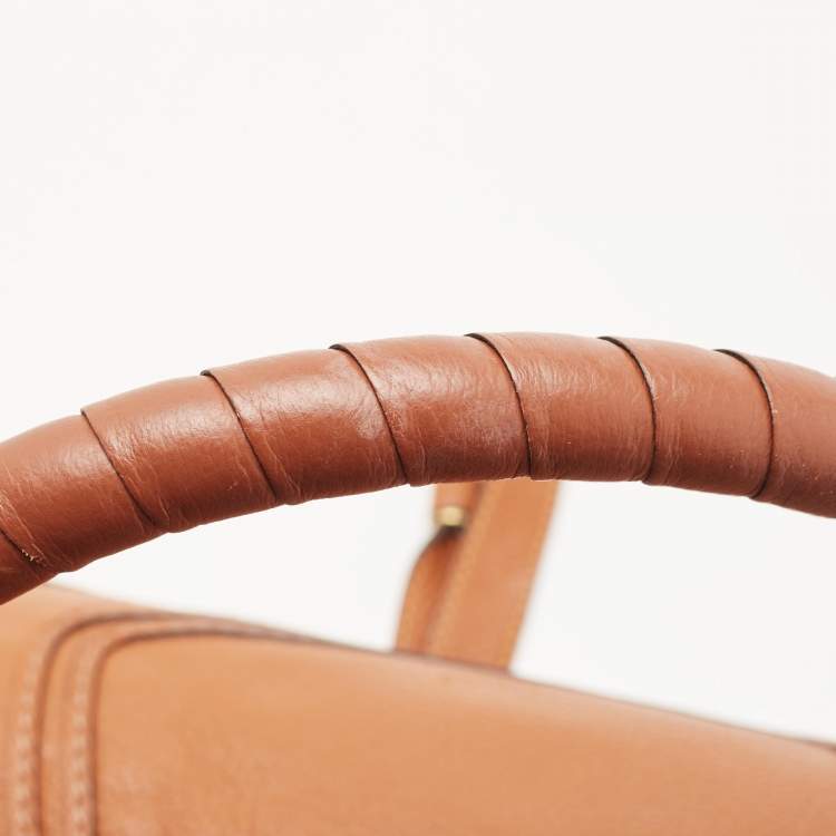 Pre Owned Chloe Brown Leather Medium Marcie Top Handle Bag
