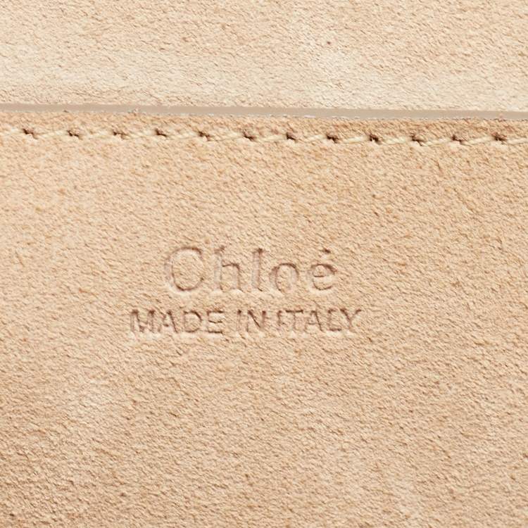 مملوكة مسبقًا Chloe Brown Snakeskin Embossed Leather Small Drew Crossbody Bag