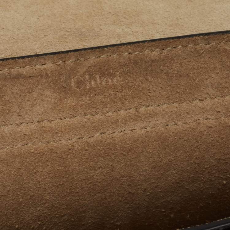 Pre Owned Chloe Black Leather Small Embellished Hudson Shoulder Bag