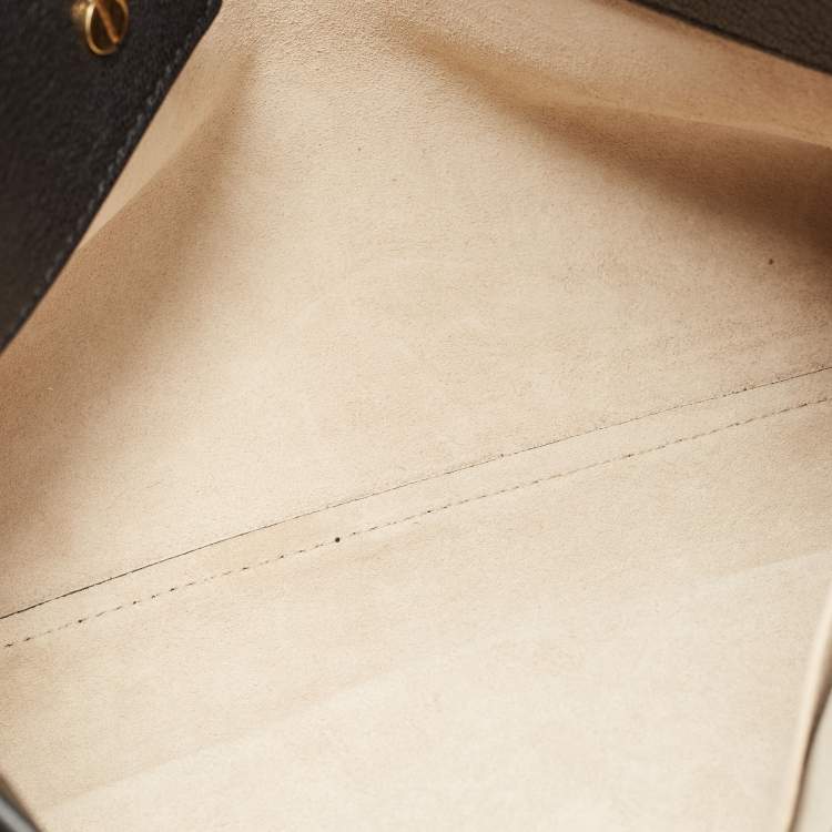 Pre Owned Chloe Black Grained Leather Drew Fold Over Clutch