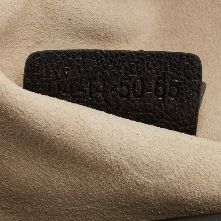 Pre Owned Chloe Black Grained Leather Drew Fold Over Clutch