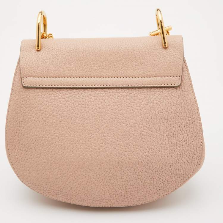 مملوكة مسبقًا Chloe Light Peach Leather Medium Drew Shoulder Bag