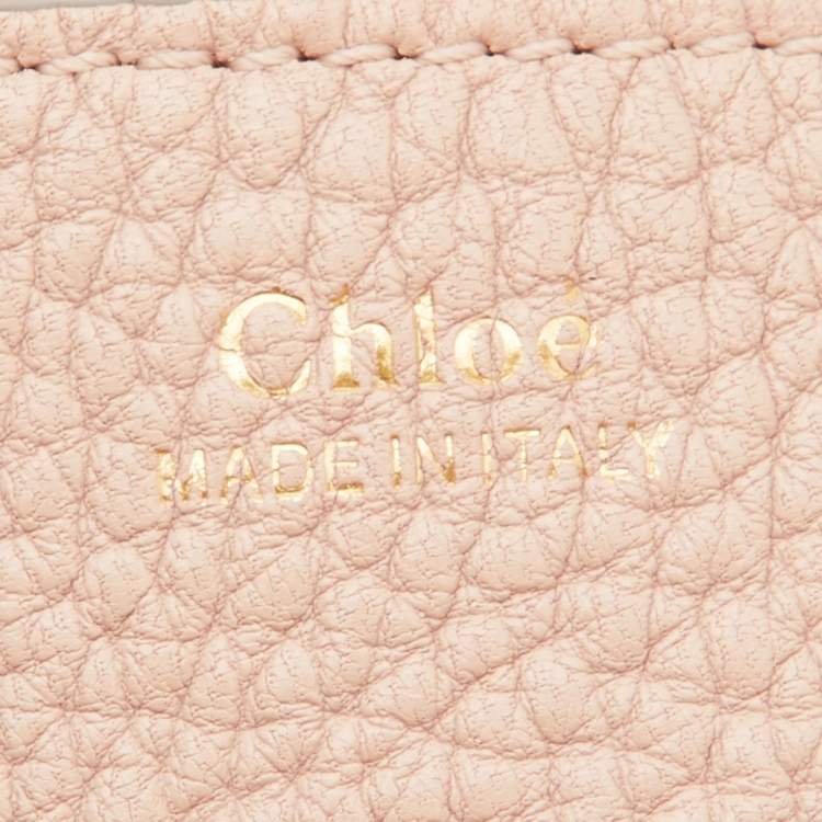مملوكة مسبقًا Chloe Light Peach Leather Medium Drew Shoulder Bag