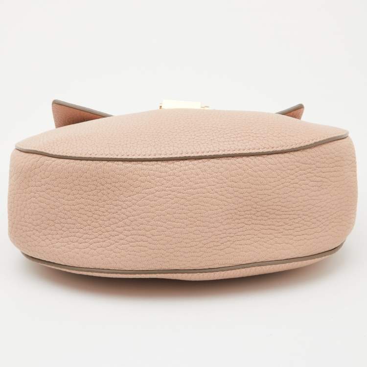 مملوكة مسبقًا Chloe Light Peach Leather Medium Drew Shoulder Bag