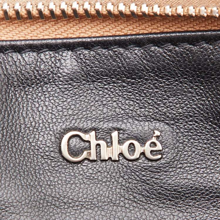 Pre Owned Chloe Metallic Beige Shimmering Leather Elsie Clutch