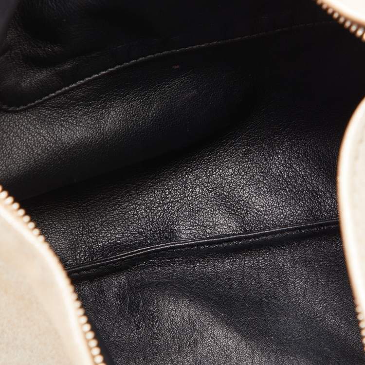 Pre Owned Chloe Metallic Beige Shimmering Leather Elsie Clutch