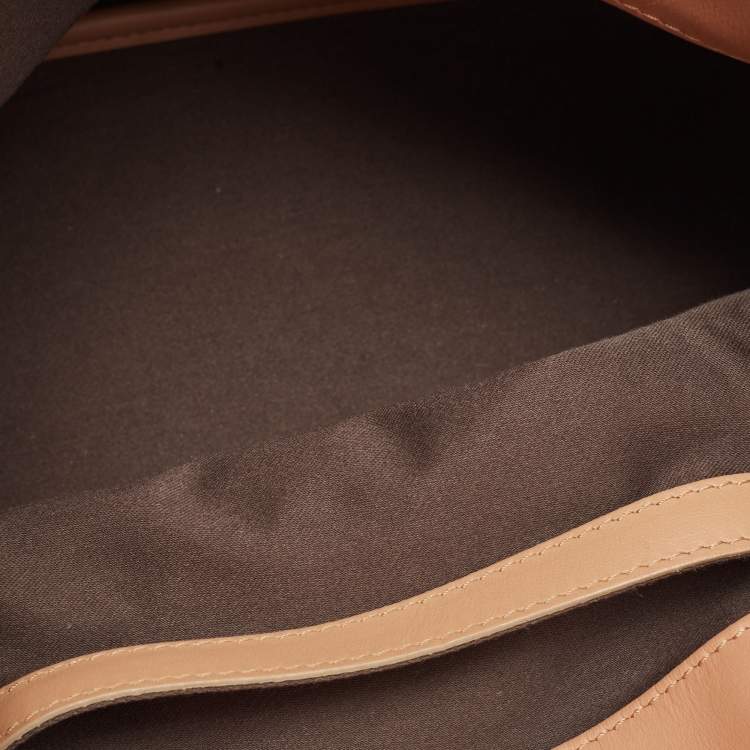 Pre Owned Chloe Beige/Peach Leather Small Baylee Tote