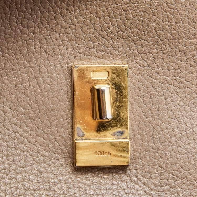 Pre Owned Chloe Beige Leather Medium Drew Shoulder Bag