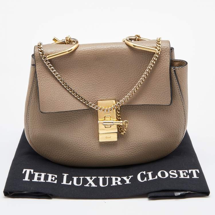 Pre Owned Chloe Beige Leather Medium Drew Shoulder Bag