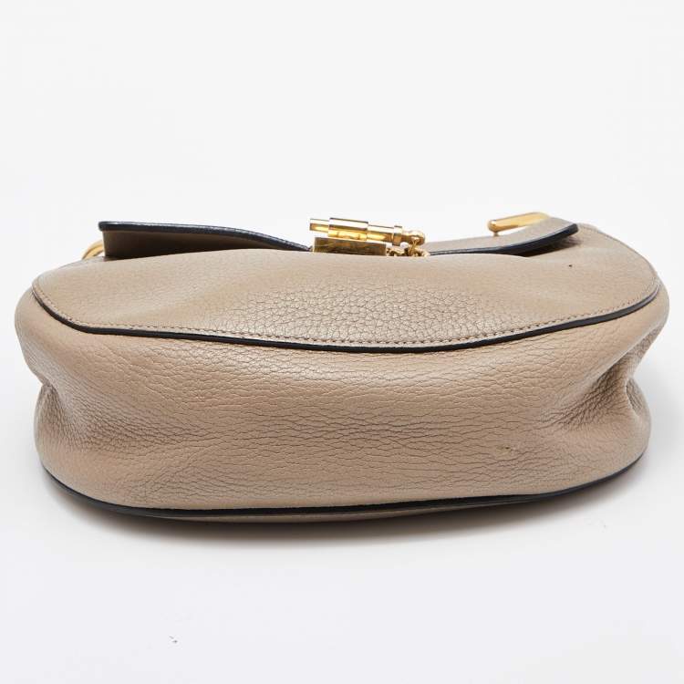 Pre Owned Chloe Beige Leather Medium Drew Shoulder Bag