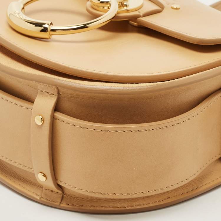Pre Owned Chloe Beige Leather Tess Small Crossbody Bag