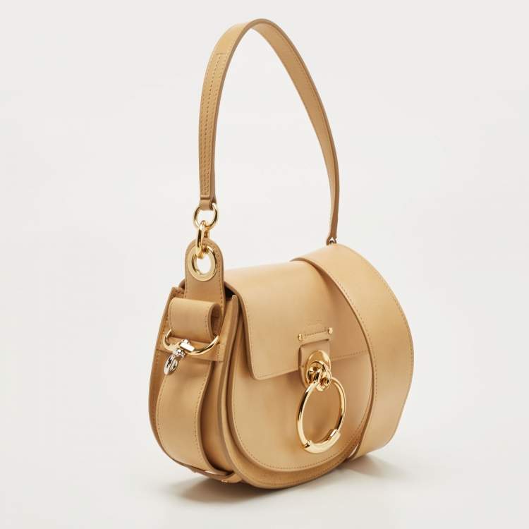 Pre Owned Chloe Beige Leather Tess Small Crossbody Bag