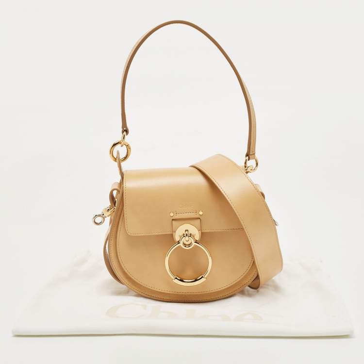 Pre Owned Chloe Beige Leather Tess Small Crossbody Bag