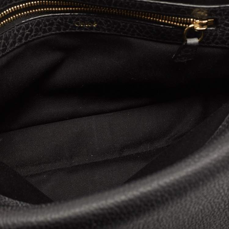 مملوكة مسبقًا Chloe Black Leather Medium Sally Flap Shoulder Bag