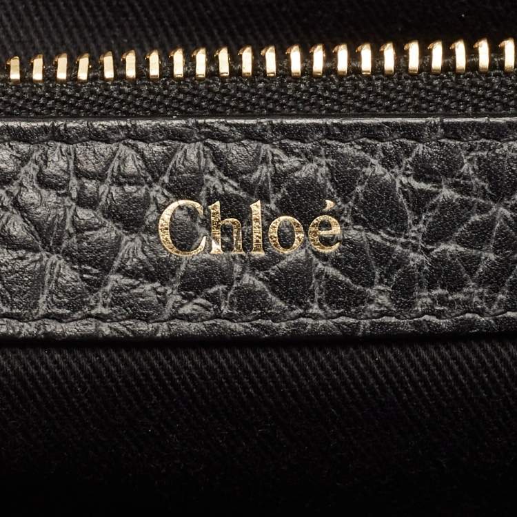 مملوكة مسبقًا Chloe Black Leather Medium Sally Flap Shoulder Bag
