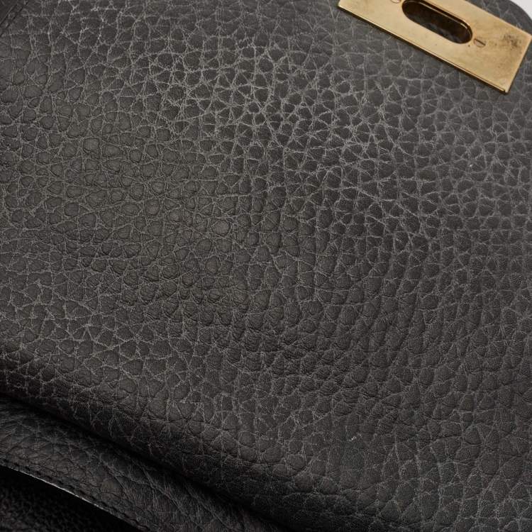 مملوكة مسبقًا Chloe Black Leather Medium Sally Flap Shoulder Bag