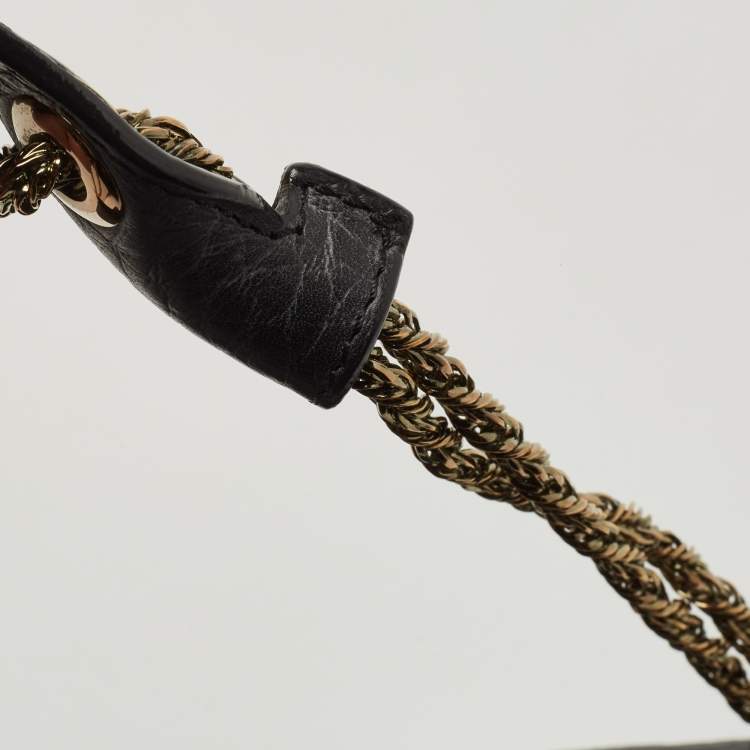 مملوكة مسبقًا Chloe Black Leather Medium Sally Flap Shoulder Bag