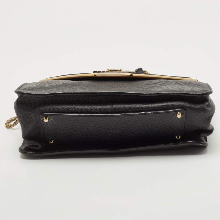 مملوكة مسبقًا Chloe Black Leather Medium Sally Flap Shoulder Bag
