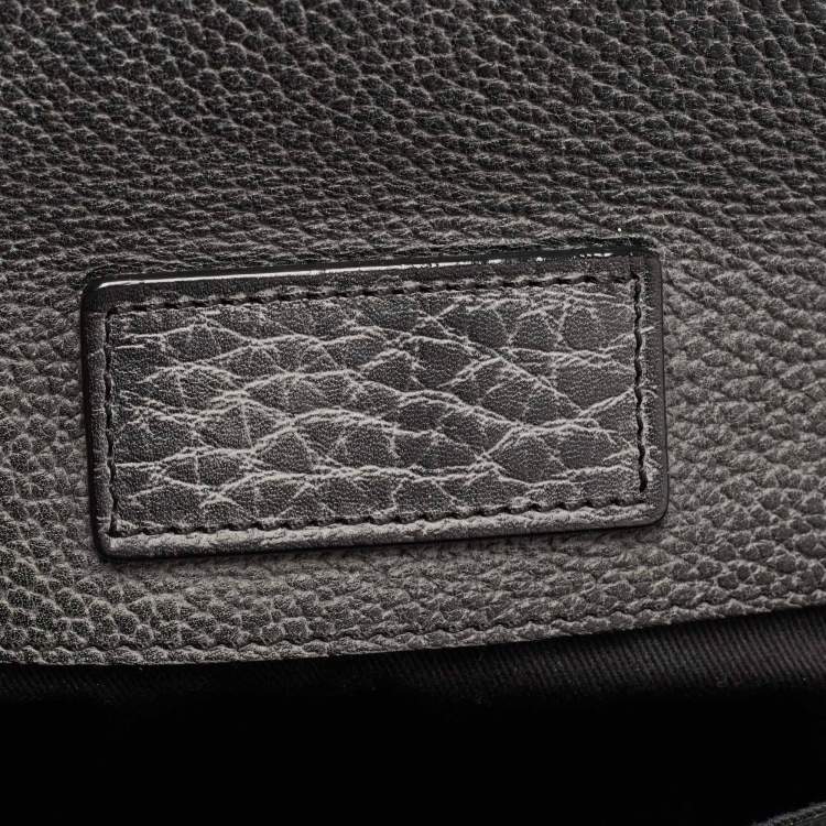 مملوكة مسبقًا Chloe Black Leather Medium Sally Flap Shoulder Bag