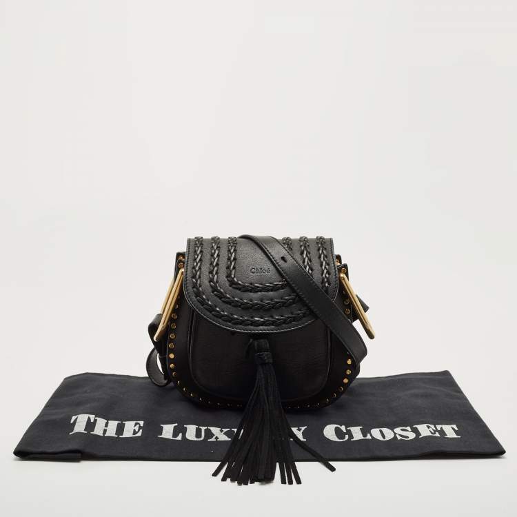 Pre Owned Chloe Black Leather Mini Hudson Shoulder Bag