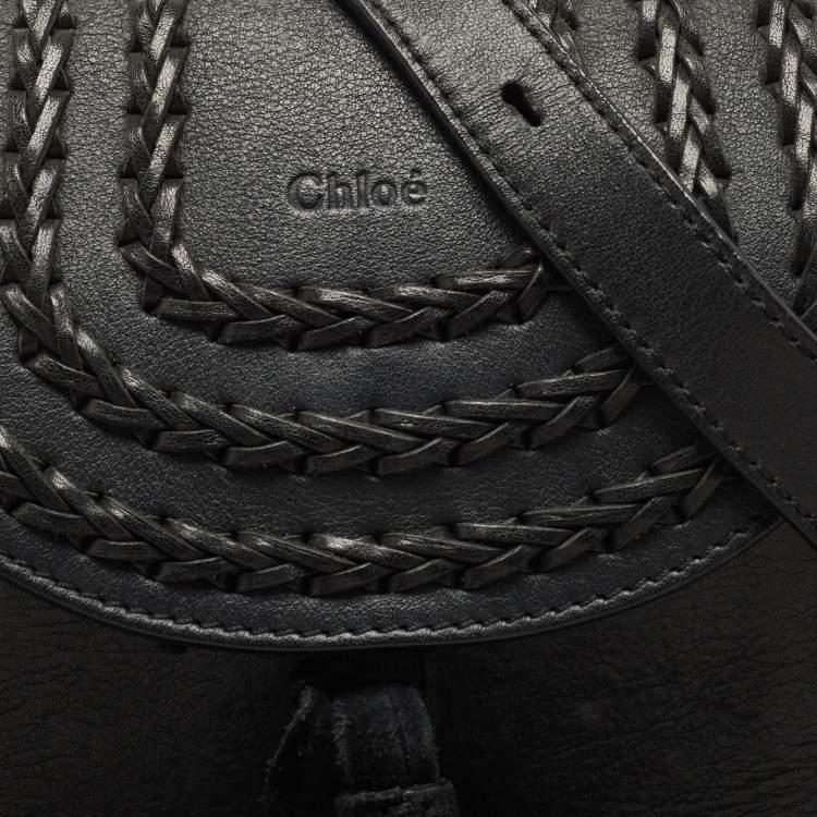 Pre Owned Chloe Black Leather Mini Hudson Shoulder Bag