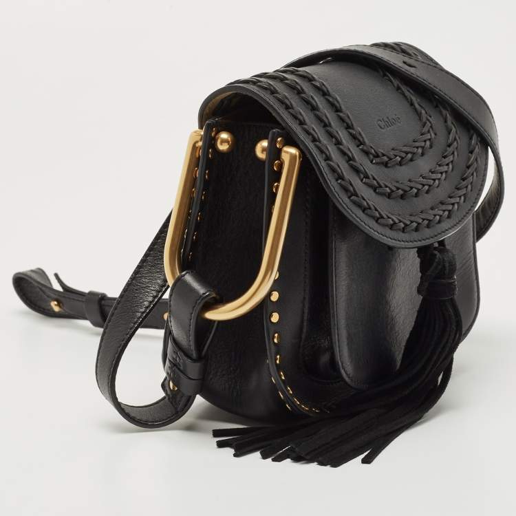 Pre Owned Chloe Black Leather Mini Hudson Shoulder Bag